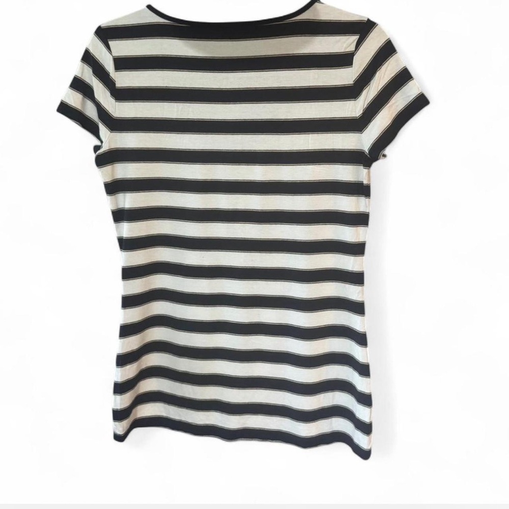 Cache Striped Embellished Fitted Tee - Small - Picture 4 of 8